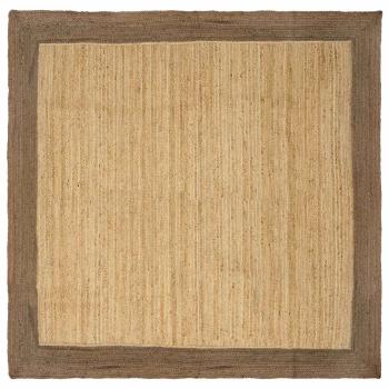 ARDEBO.de - Bereichsteppich Grau 240 x 240 cm Jute
