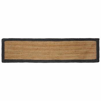 ARDEBO.de - Bereichsteppich Dunkelgrau 60 x 200 cm Jute