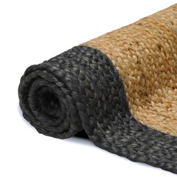 Bereichsteppich Dunkelgrau 60 x 200 cm Jute