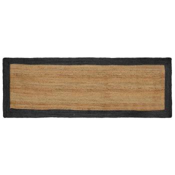 ARDEBO.de - Bereichsteppich Dunkelgrau 80 x 300 cm Jute