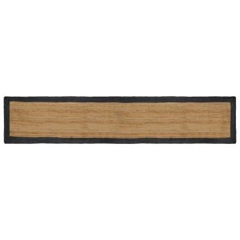 ARDEBO.de - Bereichsteppich Dunkelgrau 80 x 400 cm Jute