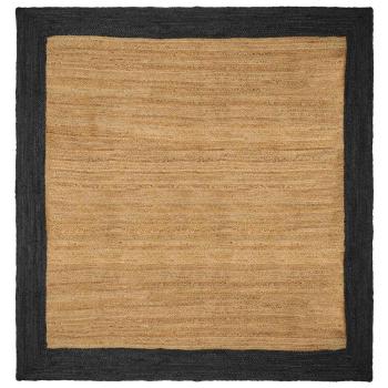 ARDEBO.de - Bereichsteppich Dunkelgrau 240 x 240 cm Jute