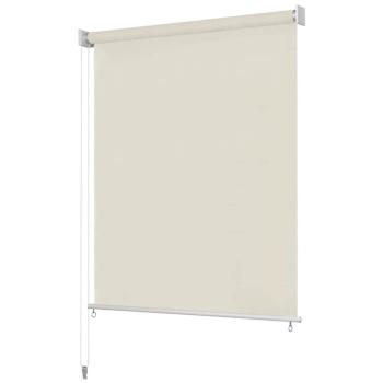 ARDEBO.de - Außenrollo 105 (B)x140 (H) cm Cremeweiß