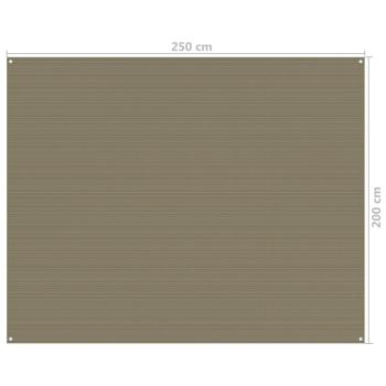 Zeltteppich 250x200 cm Taupe