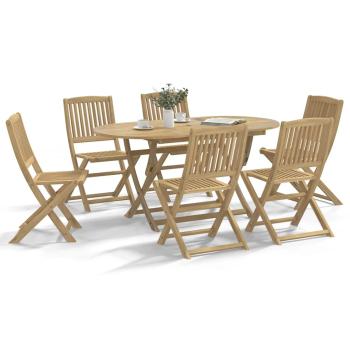 ARDEBO.de - Klappst?hle, 6 St?ck, 48,5 x 57 x 90 cm, Massivholz Akazie