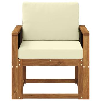 Outdoor Mittelsofa Massivholz Akazie Natur