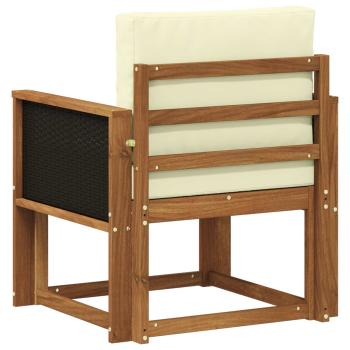 Outdoor Mittelsofa Massivholz Akazie Natur