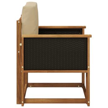 Outdoor Mittelsofa Massivholz Akazie Natur