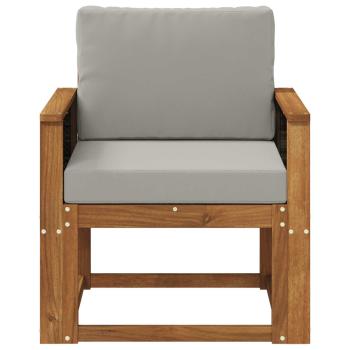 Outdoor Mittelsofa Massivholz Akazie Natur