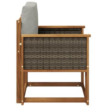 Outdoor Mittelsofa Massivholz Akazie Natur