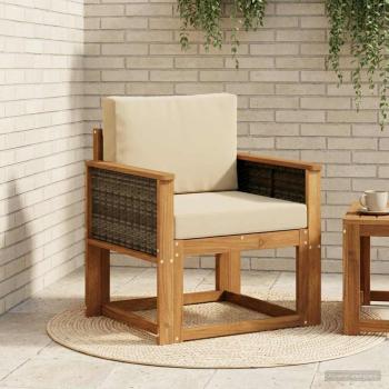 ARDEBO.de - Outdoor Mittelsofa Massivholz Akazie Natur