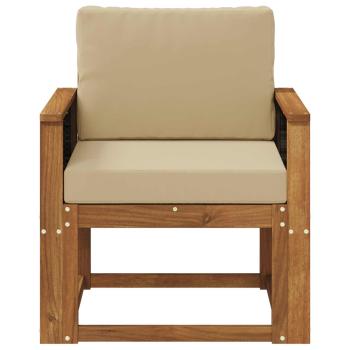 Outdoor Mittelsofa Massivholz Akazie Natur