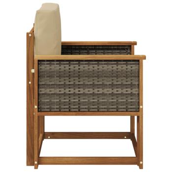 Outdoor Mittelsofa Massivholz Akazie Natur