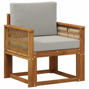 Outdoor Mittelsofa Massivholz Akazie Natur