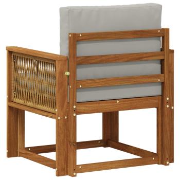 Outdoor Mittelsofa Massivholz Akazie Natur