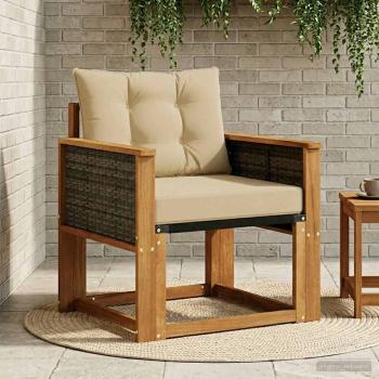 ARDEBO.de - Outdoor Mittelsofa Massivholz Akazie Natur