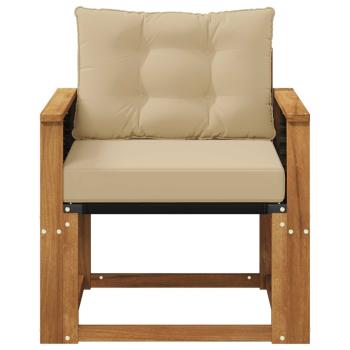 Outdoor Mittelsofa Massivholz Akazie Natur