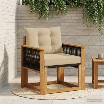 ARDEBO.de - Outdoor Mittelsofa Massivholz Akazie Natur