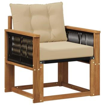 Outdoor Mittelsofa Massivholz Akazie Natur