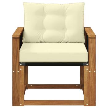 Outdoor Mittelsofa Massivholz Akazie Natur