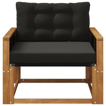 Outdoor-Sofagarnitur Massives Akazienholz und Textilene Natur
