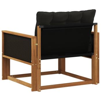 Outdoor-Sofagarnitur Massives Akazienholz und Textilene Natur