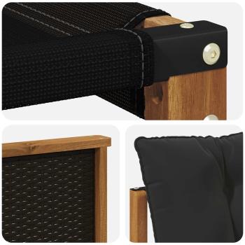 Outdoor-Sofagarnitur Massives Akazienholz und Textilene Natur