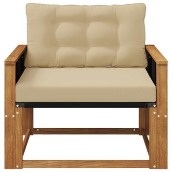 Outdoor-Sofagarnitur Massives Akazienholz und Textilene Natur