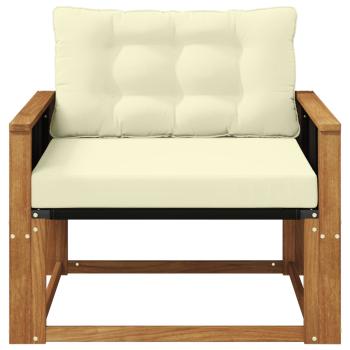 Outdoor-Sofagarnitur Massives Akazienholz und Textilene Natur
