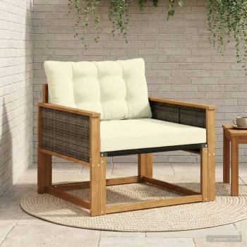 ARDEBO.de - Outdoor-Sofagarnitur Massives Akazienholz und Textilene Natur