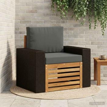 ARDEBO.de - Outdoor Mittelsofa Massivholz Akazie Natur