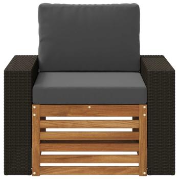Outdoor Mittelsofa Massivholz Akazie Natur