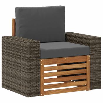 Outdoor Mittelsofa Massivholz Akazie Natur