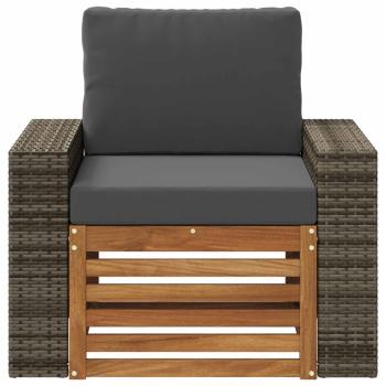 Outdoor Mittelsofa Massivholz Akazie Natur