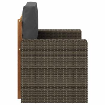 Outdoor Mittelsofa Massivholz Akazie Natur