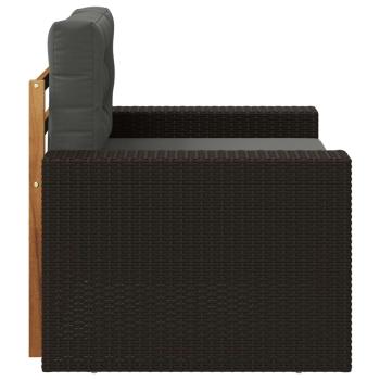 Outdoor Mittelsofa Massivholz Akazie Natur