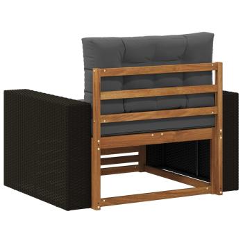 Outdoor Mittelsofa Massivholz Akazie Natur