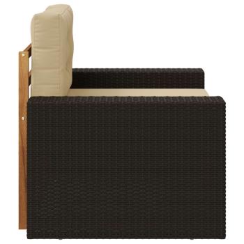 Outdoor Mittelsofa Massivholz Akazie Natur