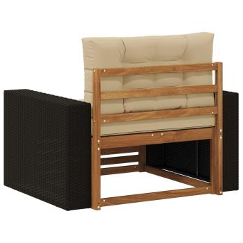 Outdoor Mittelsofa Massivholz Akazie Natur