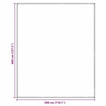 Zeltteppich Hellgrau 400 x 300 cm Polyethylen