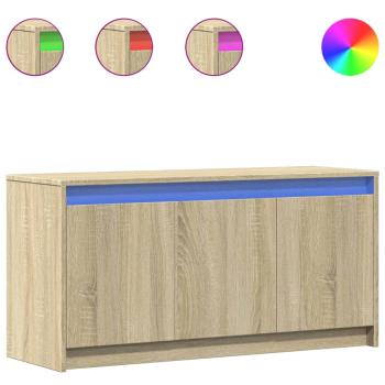 TV-Schrank mit LED-Beleuchtung Sonoma-Eiche 100x34x50 cm