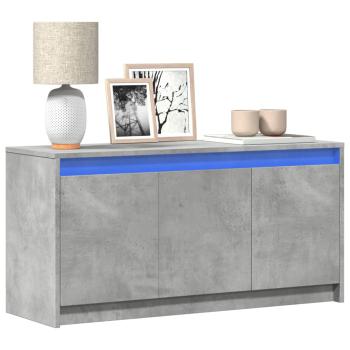 ARDEBO.de - TV-Schrank mit LED-Beleuchtung Betongrau 100x34x50 cm