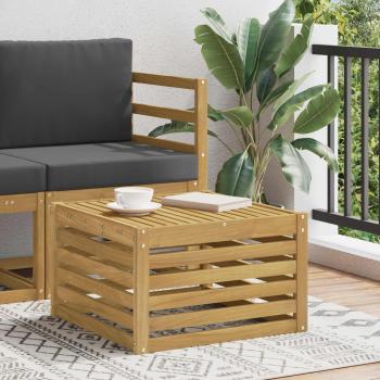 ARDEBO.de - Tisch für Outdoor Massivholz Akazie Weiß 59 x 59 x 37 cm