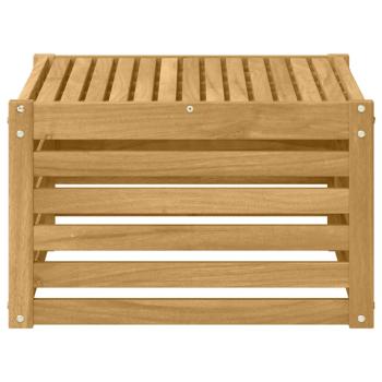 Tisch für Outdoor Massivholz Akazie Weiß 59 x 59 x 37 cm
