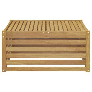 Tisch für Outdoor Massivholz Akazie Weiß 79 x 79 x 37 cm