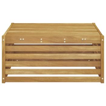 Tisch für Outdoor Massivholz Akazie Weiß 79 x 79 x 37 cm