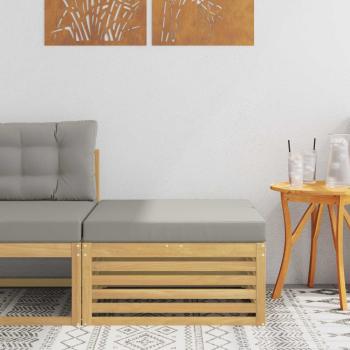 ARDEBO.de - Outdoor-Fußhocker Massivholz Akazie Weiß