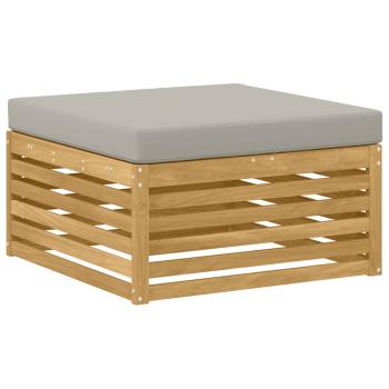 Outdoor-Fußhocker Massivholz Akazie Weiß
