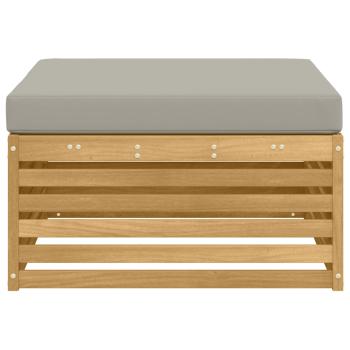 Outdoor-Fußhocker Massivholz Akazie Weiß