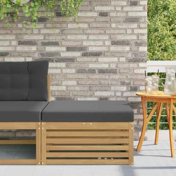 ARDEBO.de - Outdoor-Fußhocker Massivholz Akazie Weiß